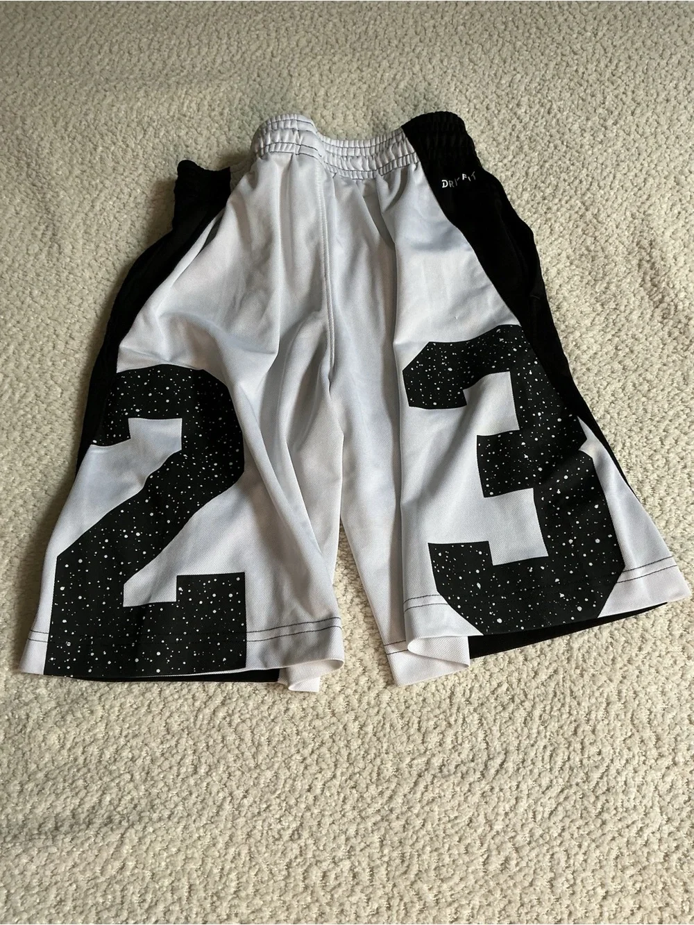 Jordan Black Shorts with White & Speckled Side Panels